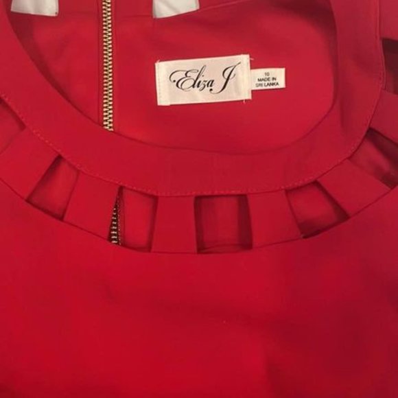 Red cut-out dress size 10 - Picture 2 of 3